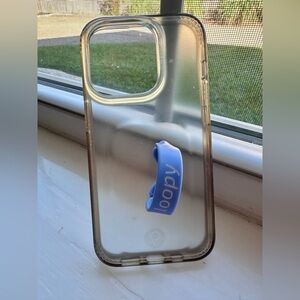 Transparent Loopy Case with Periwinkle Loop iPhone 14 Pro